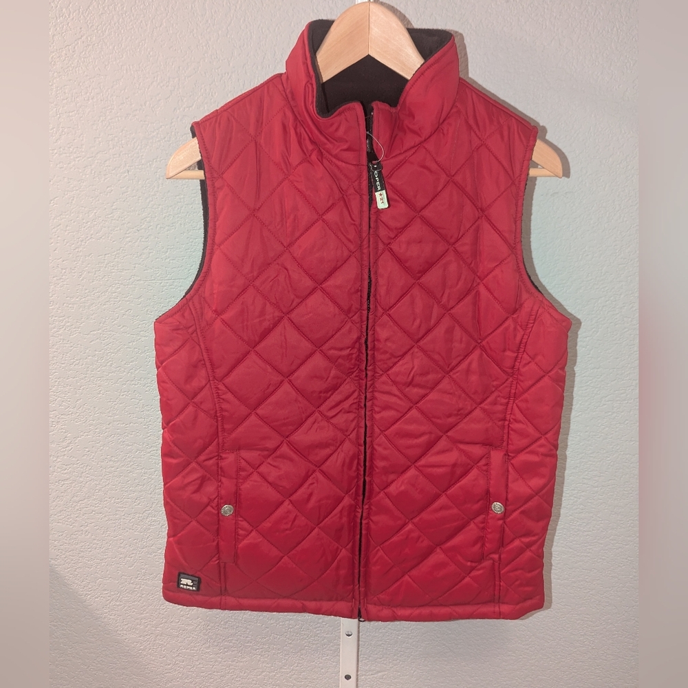 Roper Reversible Vest Red Puffer And Black Fabric Inside. New With Tags! Small